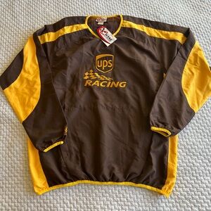 NWT Vintage UPS Racing Dale Jarret #44 Pullover Windbreaker L - Chase Authentics